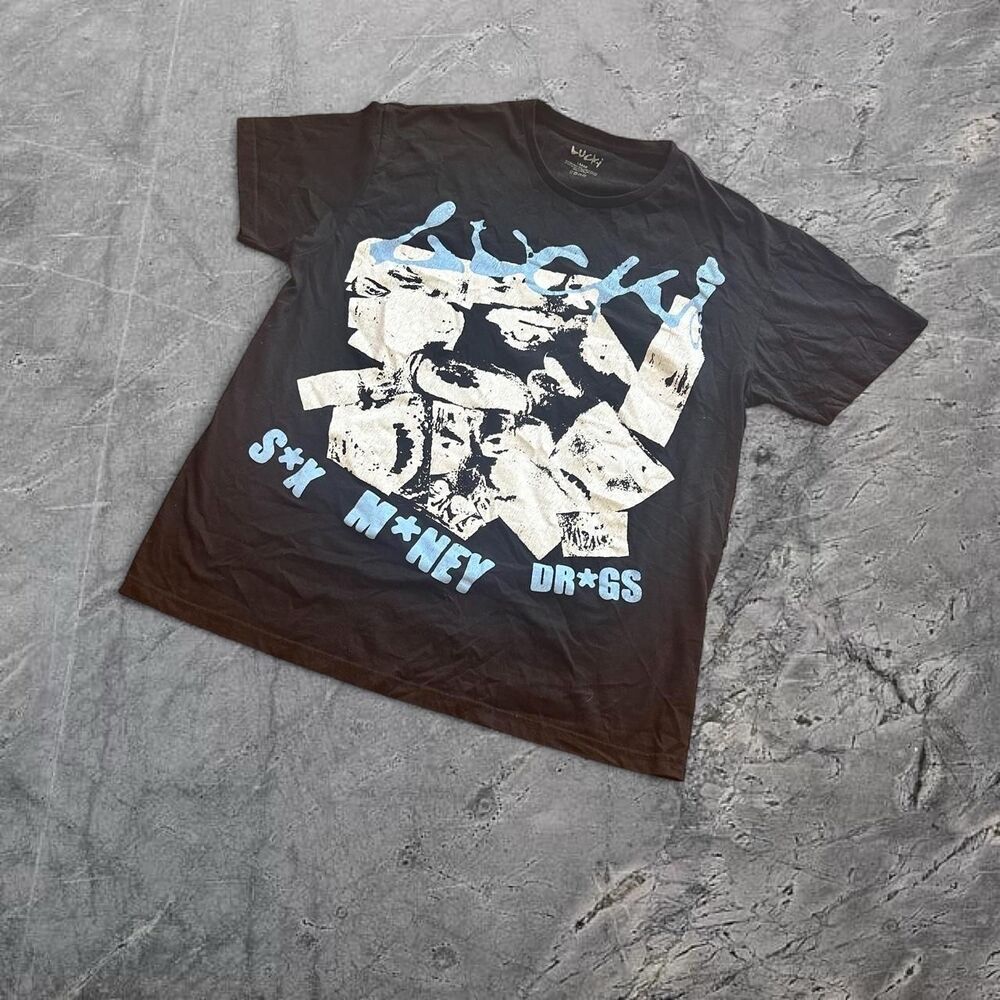 Lucki 2023 Sex Money Drugs Tour Y2K rap tee shirt